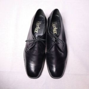 Barker Black Leather Derby Dress Shoes UK 7 / US 8 Made in England